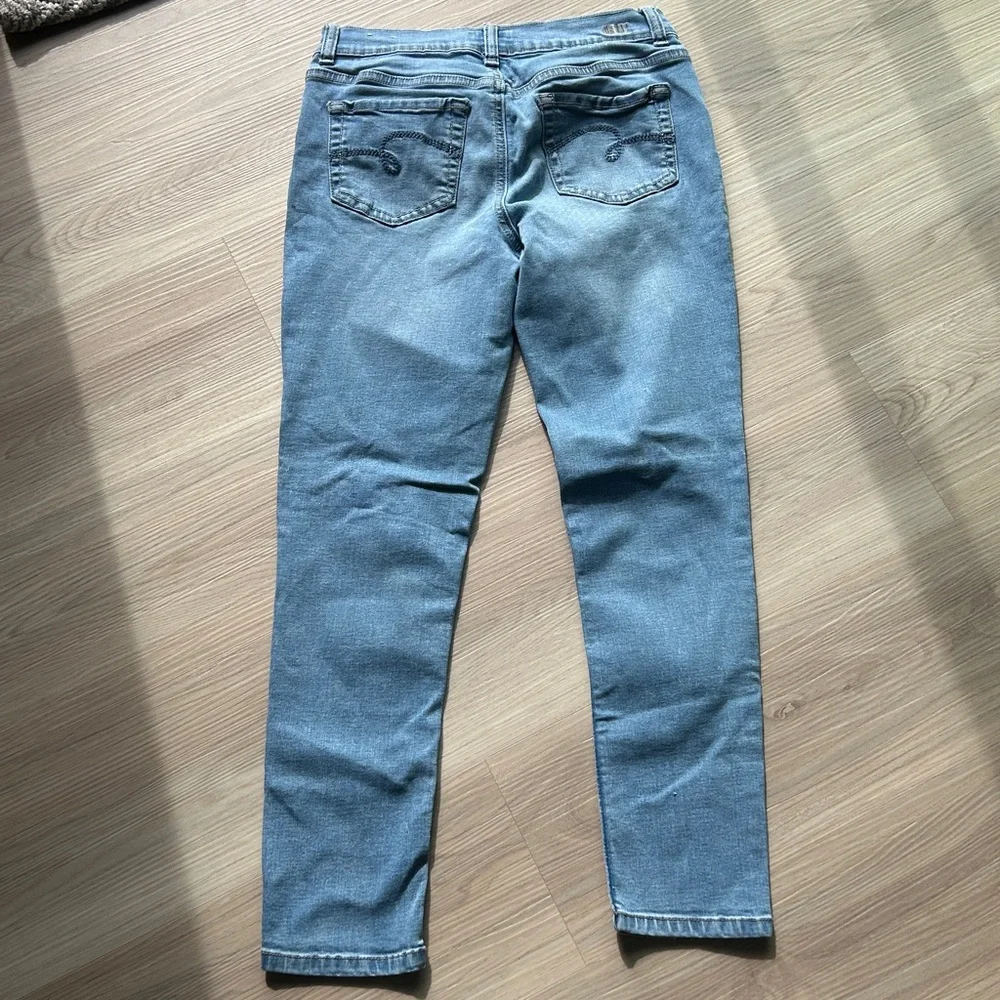 JUSTICE Distressed Mid-Rise Denim Jeans 12 PLUS Casual Stretchy Jeggings